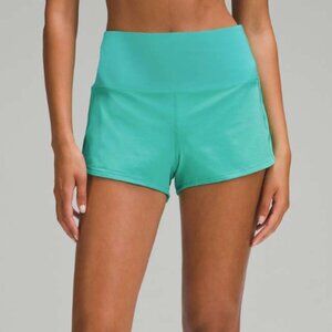 Lululemon Speed Up High Rise Lined Short 2.5" Kelly Green